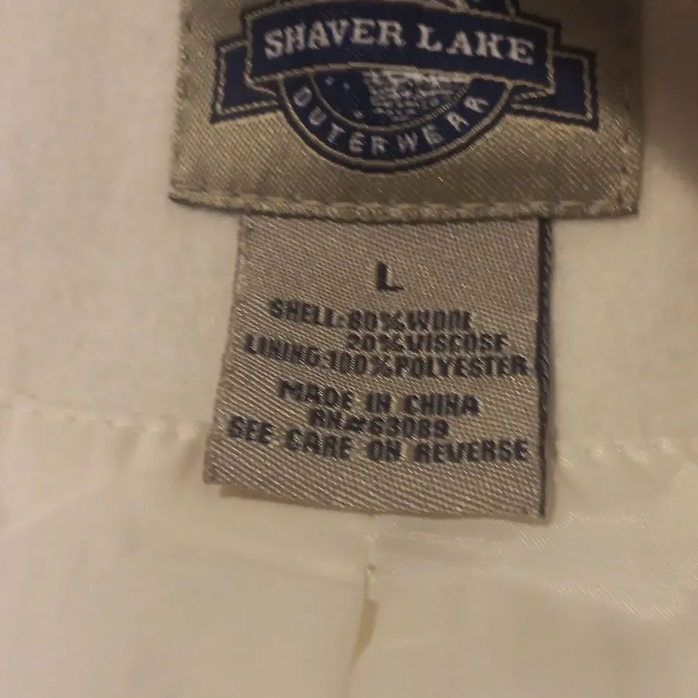 Shaver Lake White Wool Jacket. Classic. - Picture 7 of 10
